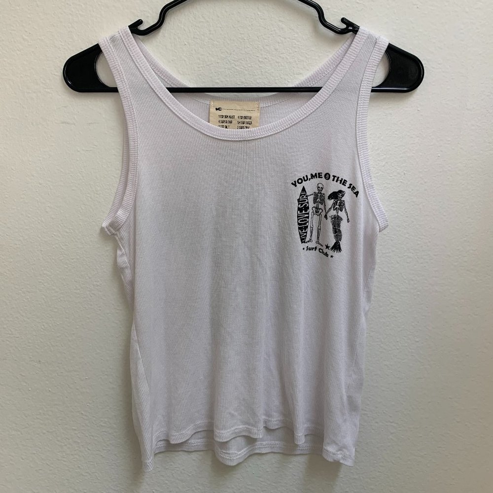 "You, Me & The Sea" Skeleton Ribbed Tank